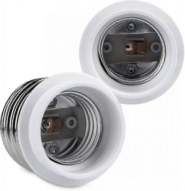 10x Sokkeladapter - 10x E40 til E27 Sokkelkonverter - E27 Base Lampeholderadapter For Halogen LED-pære