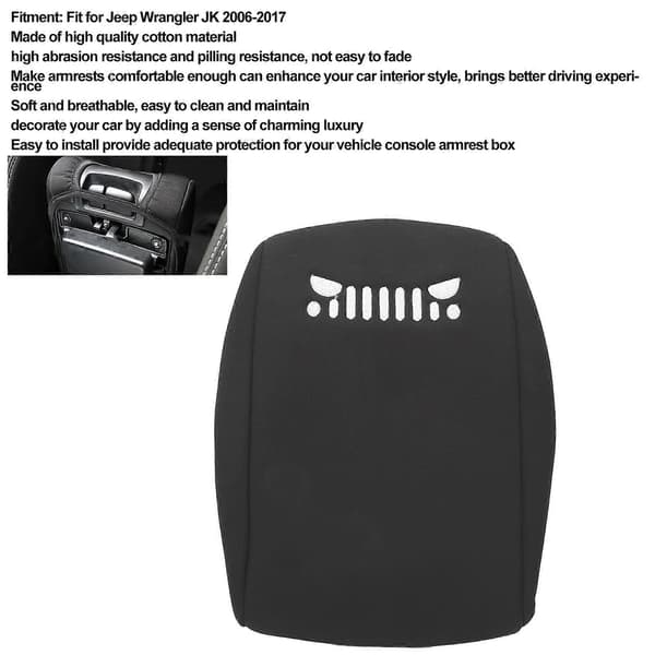 Konsolarmstödsskydd Mittkonsol Förvaringsboxdyna Passar för Jeep Wrangler JK 2006-2017