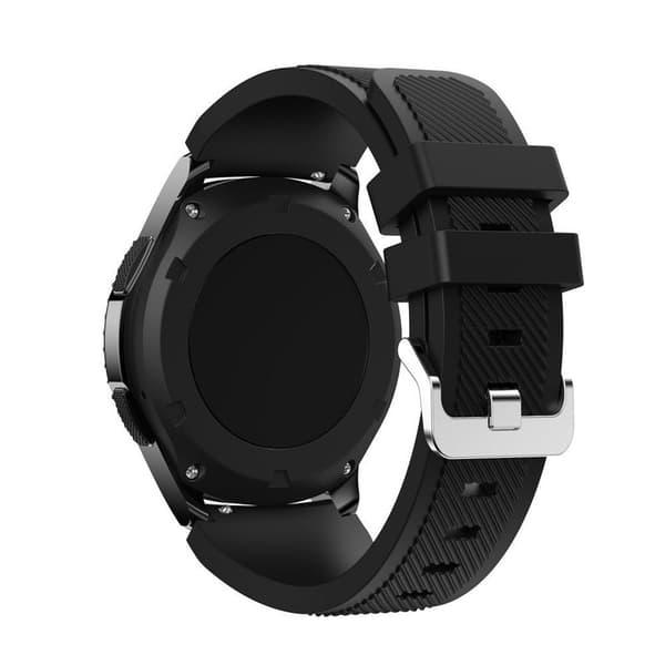 Sett med 2, svart+hvit silikonrem egnet for Samsung Gear S3