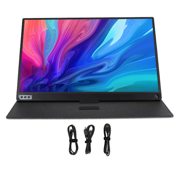 16.1 tum 1080P Portabel Skärm 16:9 IPS-skärm 1920x1080P 60Hz VESA-fäste USB C 3.1 Gaming Skärm för PS5 Laptop Dator