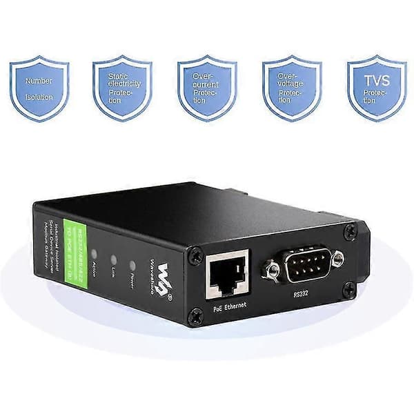 Din-skinne Seriell Server Rs232/485/422 Til Rj45 Etet /ip Til Seriell Modul