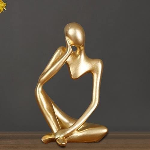 Tenkerstatue, harpiks tenker abstrakt skulpturstatue moderne Fi