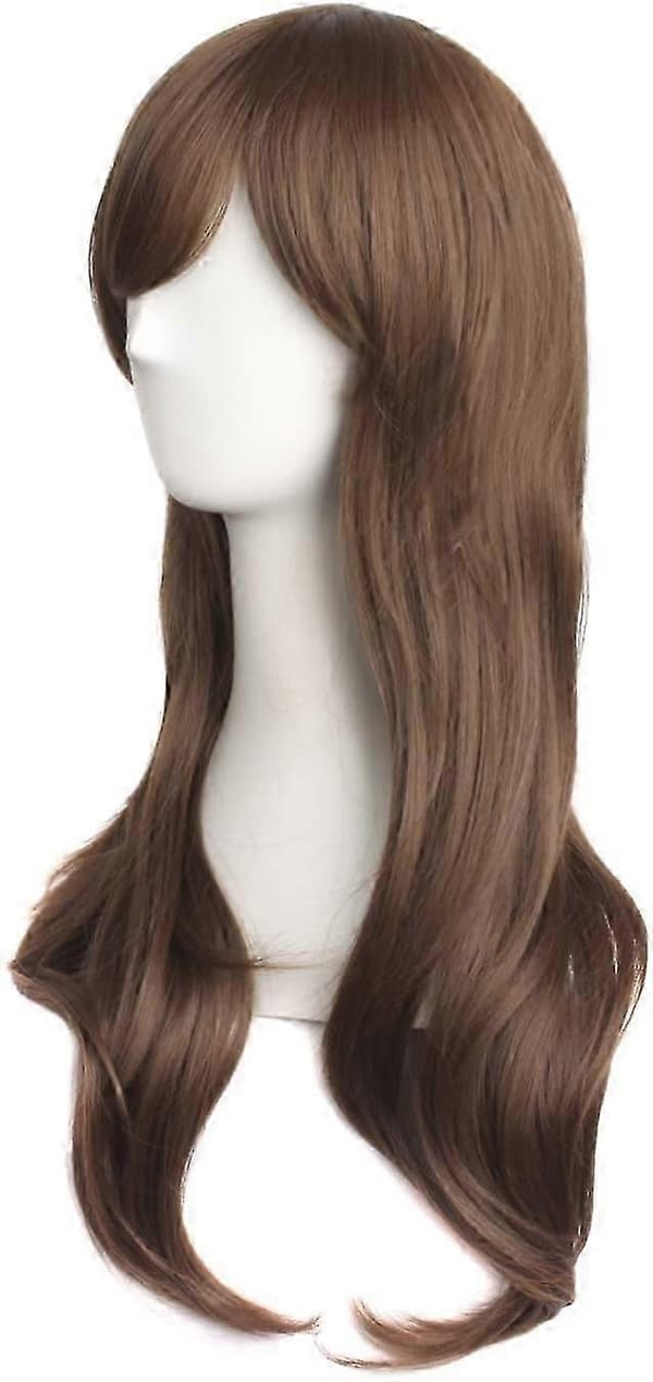 28\" 70 cm Lang Krøllet Hår Ender Kostume Cosplay Paryk (Brun Camel)