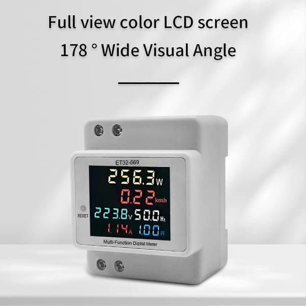 Digitalt Multimeter LCD Digital Skærm Strøm Spænding Effekt Energimåler 220V Voltmeter Amperemeter Hjem Smart Måler