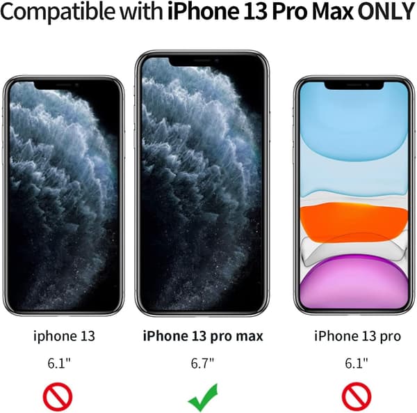 Kompatibelt med iPhone 13 Pro Max-fodral 6,7\" (2021), premium mjukt silikonskyddsfodral för hela telefonen med reptåligt mikrofiberfoder