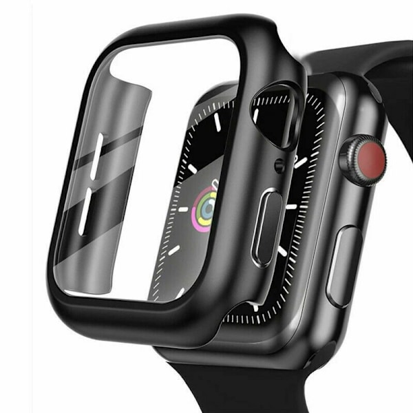 Apple Watch 44MM - Stilig - Stötdämpande Skal + Härdat Glas - 2in1 blå