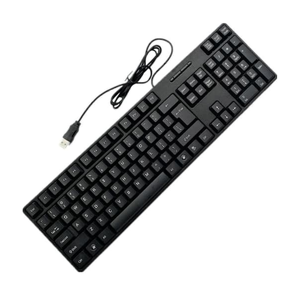 Universal Multi-sprogligt 104 Taster Ergonomisk USB Kabelbundet Tastatur til Laptop PC