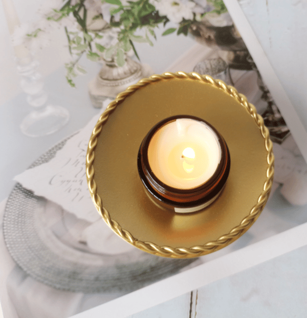 2 STK Moderne Lysestaker Geometrisk Gylden Lysestake Smijern