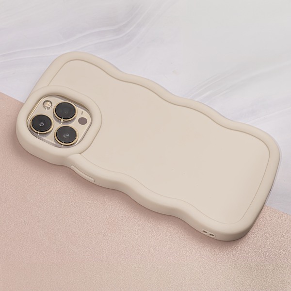 Candy Curly Bakskal till iPhone 16 Pro Max - Beige