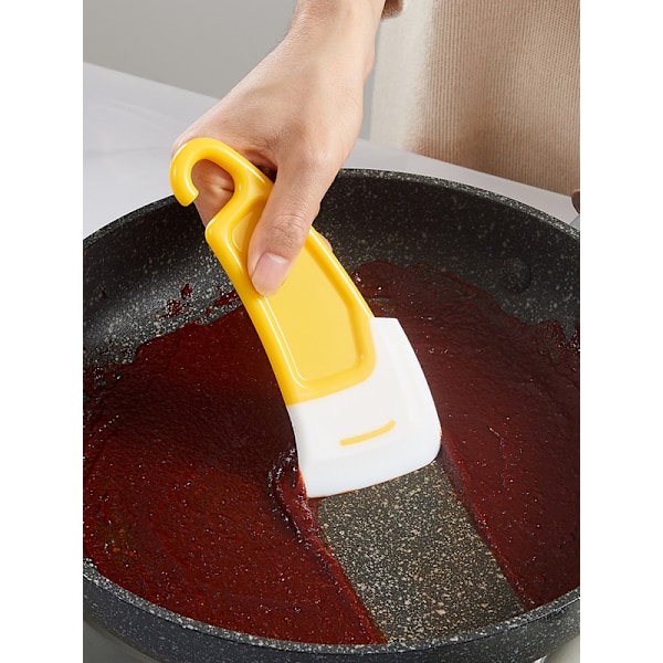 Silikonspatel för repfri yta, ergonomiskt utformad för komfort och precision, perfekt för non-stick kokkärl, 7 cm (L) x 15,5 cm (H)