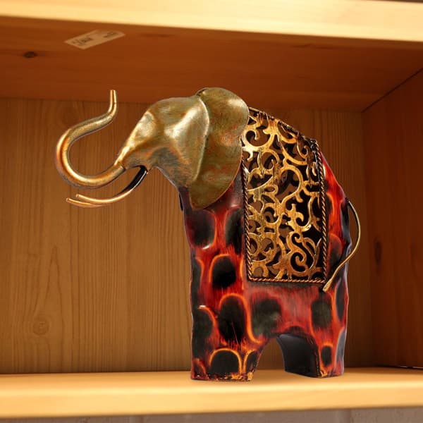Prydskulptur elefant gaver metal