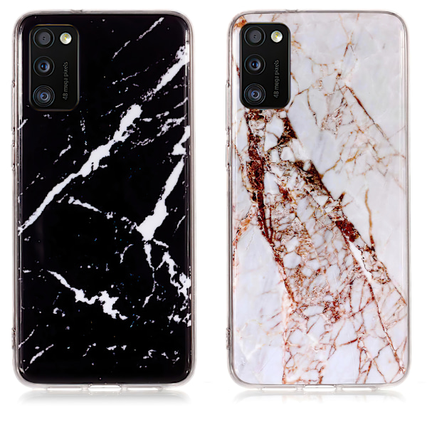 Samsung Galaxy A41 - Skal / Skydd / Marmor Svart