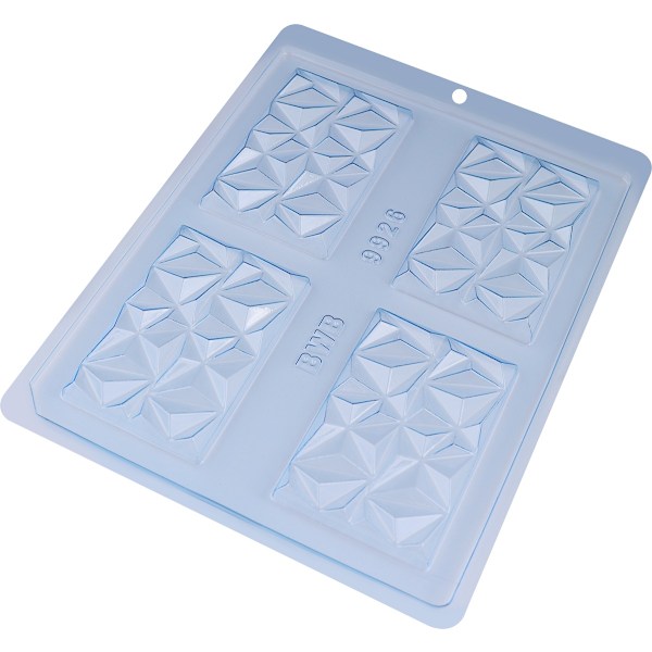 Pralinform Dubai Kunafa - Diamantblock - Chokladform - BWB 9926 Transparent