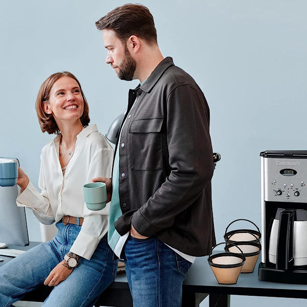 2 stk. kaffefilter i rustfrit stål håndkaffemaskine Gratis papirfilter filterdryp