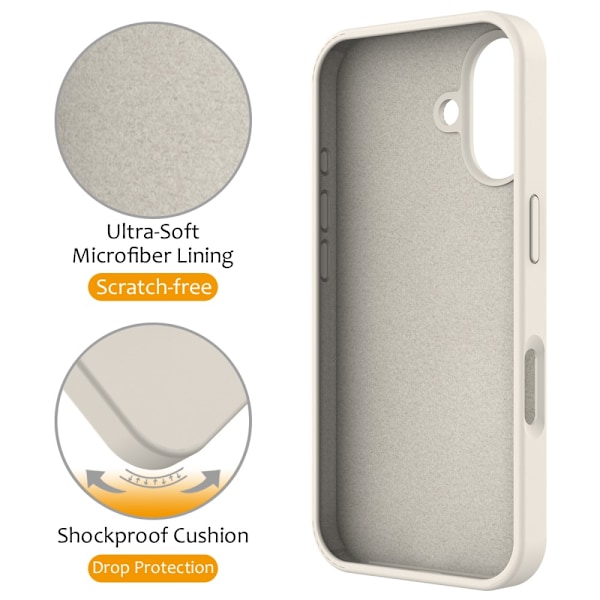 Silikonskal Kickstand MagSafe iPhone 16 Beige