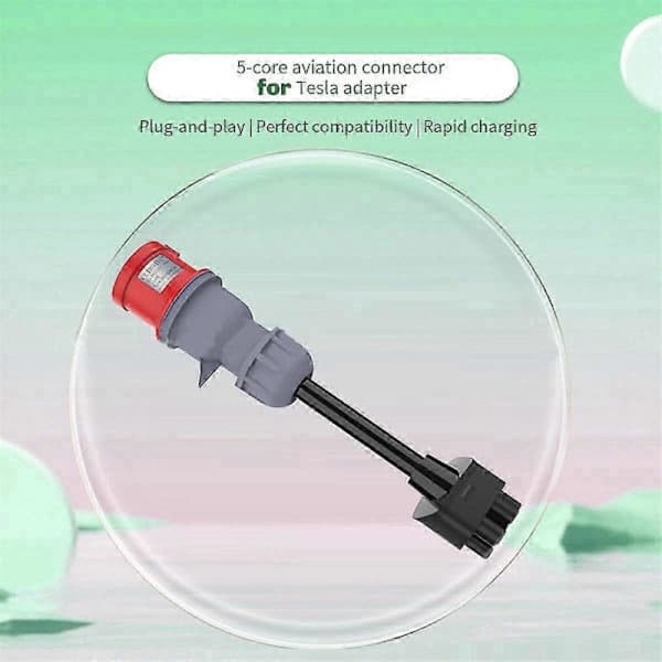 2025 5-pins CEE-adapter for Model S 3 X Y Gen 2 Ev Lader Universal