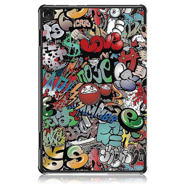 Smart Läderfodral för Lenovo Tab M10 10.1 3:e generationen Graffiti