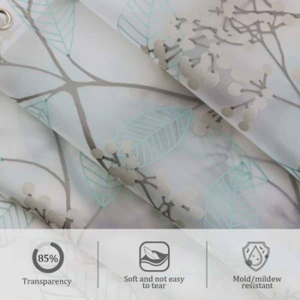 Duschdraperi 180 x 180 cm EVA Transparent duschdraperi, Showe