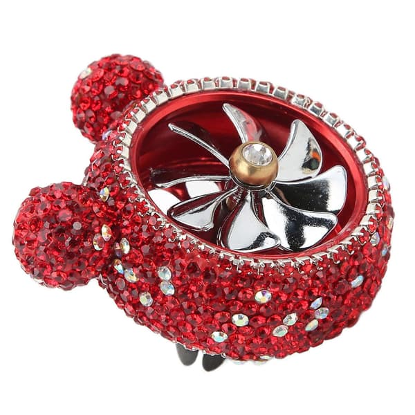 Bilventilasjon Duftdekorasjon Glitrende Rhinestones Søt Form Interiør Bilpynt Rød