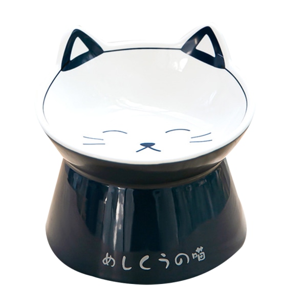 Mönstermönster kattskål keramisk matskål mot att välta cat head bowl