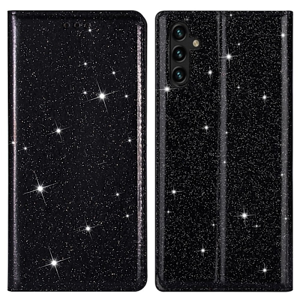 Glitter Plånboksfodral Samsung Galaxy A14 Svart