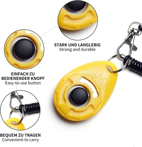 Hundklicker Set med 5 Hundklicker med Handledsrem - Klicker med