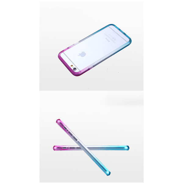 Gradient färgade Bumper till iPhone 6/6S - Olika färger MultiColor Rosa/Gul