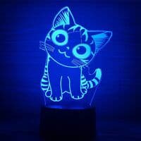 Nattlys 3D optisk illusjon LED nattlys, gutt jente barn