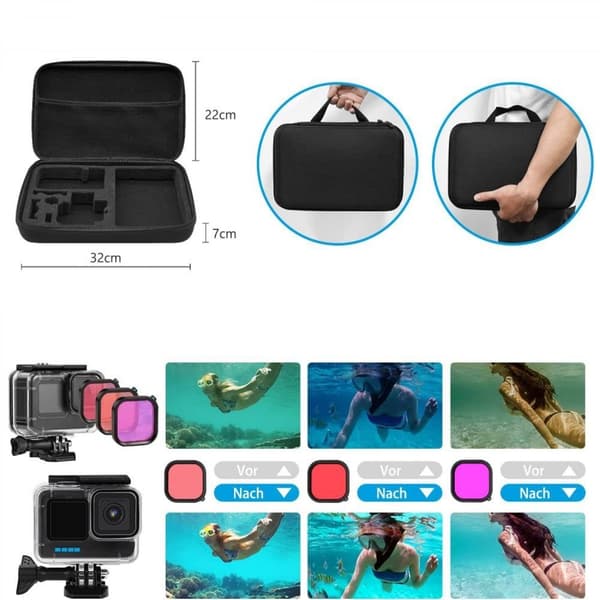 Tilbehør Gopro, Soft digits actionkamera tilbehørssæt til Gopro Hero 9