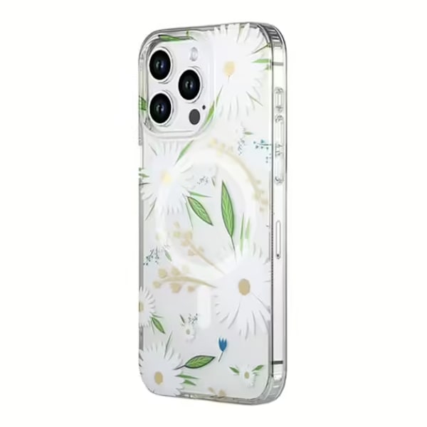 iPhone 13 Pro Max Mobilskal MagSafe - Blommor Vit