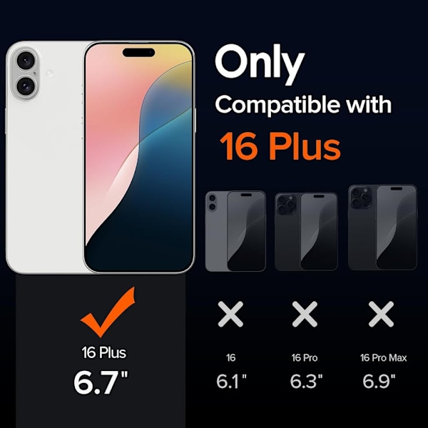 iPhone 16 Plus - Transparent TPU Skal