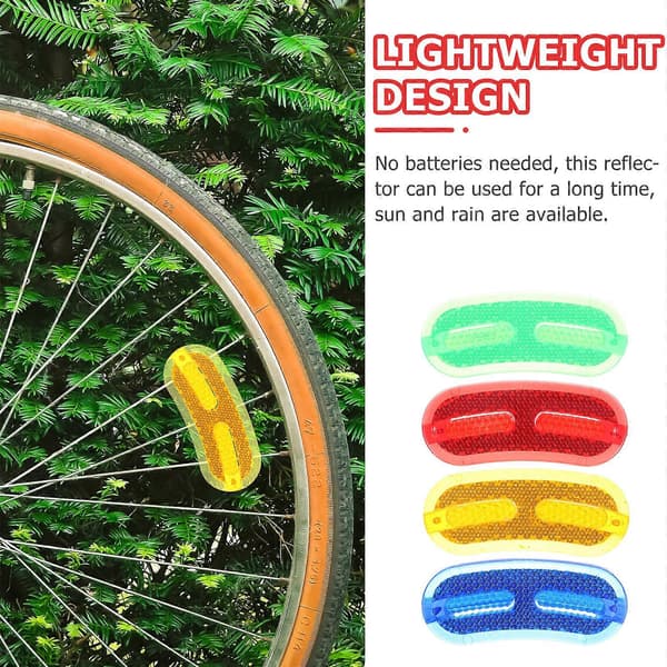 20 st kompakta hjulreflexer utbytbara reflekterande skyltar professionella cykelreflexer