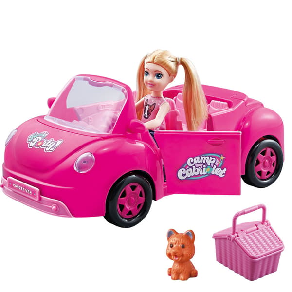 Pink Cabriolet Picnic Bil Dukkesæt