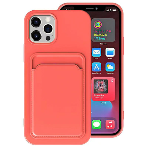 iPhone 13 - Skyddande Floveme Skal med Korthållare Lila