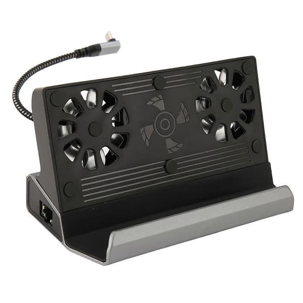 til Steam Deck Dockingstation 10 i 1 til Rog Ally Dock med 5 USB 3.0 2.0 Dobbelt Køleventilator HD Multimedia Interface 4K Ved 60Hz 100W Opladning