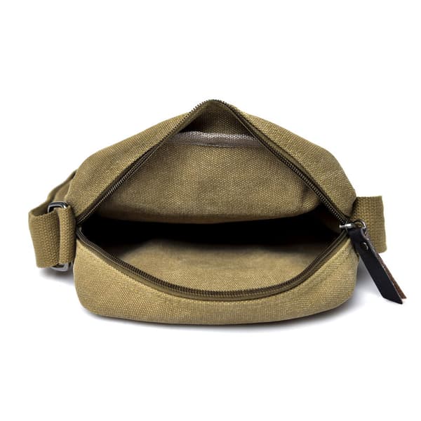 Canvas Messenger Bag för män, liten axelväska, bröstväska Tr
