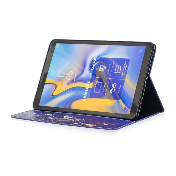 Samsung Galaxy Tab A 10.5 mönstrat flipfodral i läder - Lila Fjärilar Lila