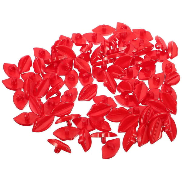 100 stk. sydukkeknapper DIY plastikknapper læbeformede plastikknapper hjemmetilbehør
