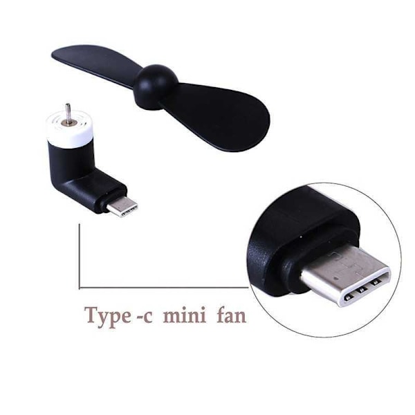 USB-C Fläkt - Svart Svart