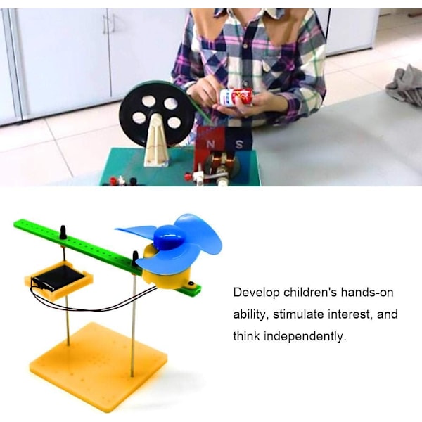 Solcellsdrivna vetenskapsmodeller DIY Vindkraftverk Monteringssats, Förnybar Energiteknik Pedagogisk Leksak För Barn, Perfekt Födelsedags- och Julklapp