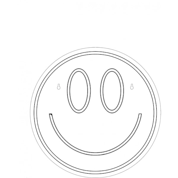 Smile Face Neonskylt LED Neonljus Väggdekor Smiley Face Ljusskyltar USB-driven Neonskylt för Sovrum Barnrum (gul)
