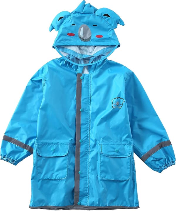 Regnkappa regnponcho unisex vattentät barn regnkappa regnjacka blå