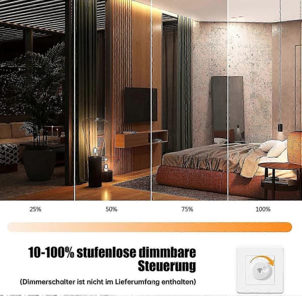 6-pakning E14 dimbar varmhvit 600lm 6W LED-pærer erstatter 60W 2700K LED-lys pære energisparing