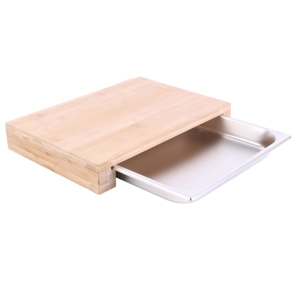 Skärbräda med Utdragbar Bricka Bamboo