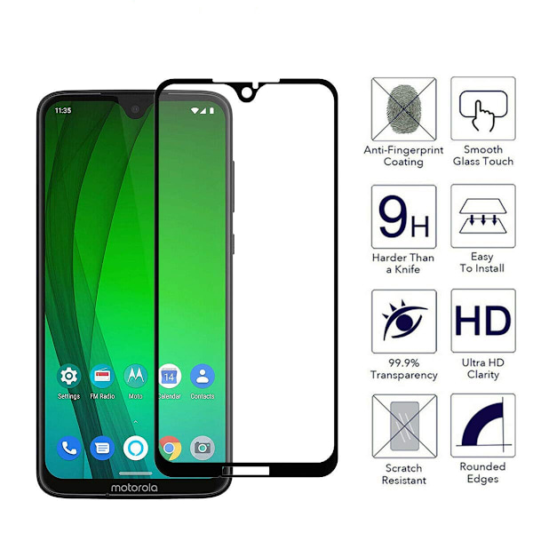 3x Skärmskydd i Härdat Glas för Motorola Moto G7 Plus Transparent one size