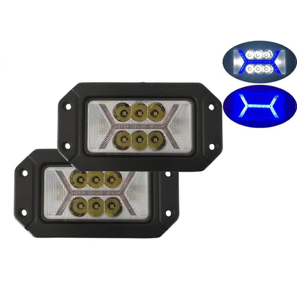 40w Led Off- Rektangulær X Tåkelys For Bil Lastebil Atv Tilhenger Sykkel