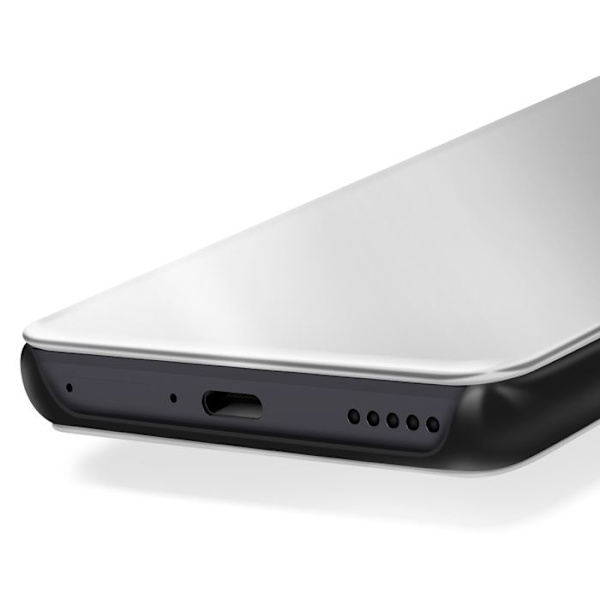 Fodral för Honor Magic 7 Lite Med Spegelklaff Stöd Silver Grå