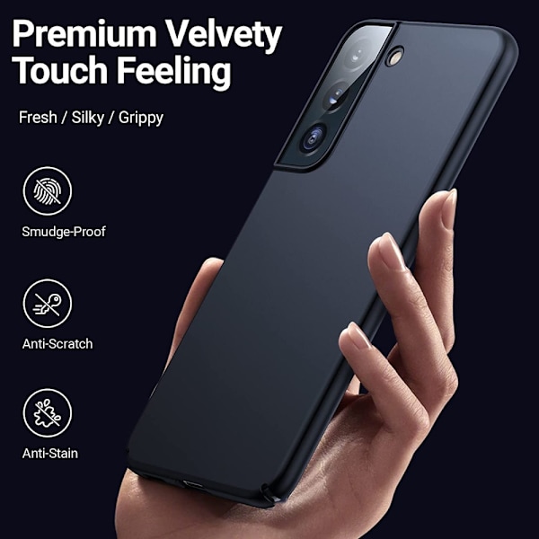 Samsung S22 - Ultratunt Skal Gummibelagt Nordic® Matt Svart