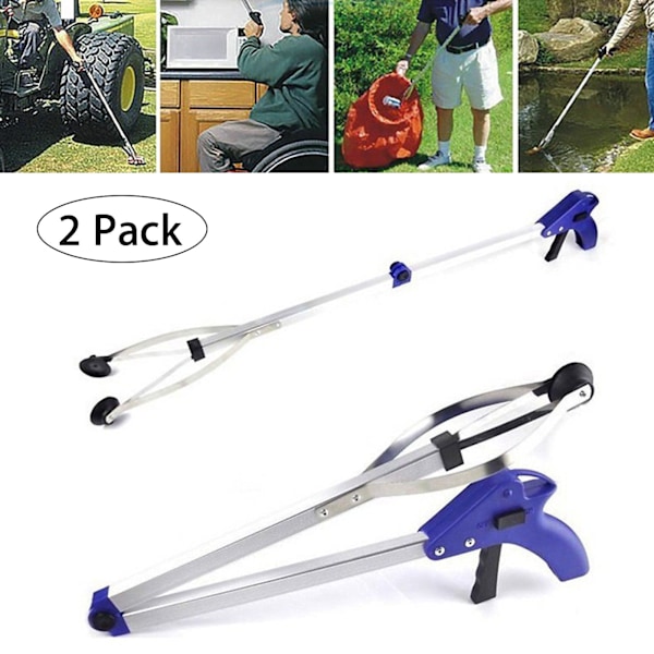 Gripverktyg för enkel räckvidd, E-Z Reacher hopfällbar gripare med mjuka sugkoppar och ergonomiskt handtag, Mobilitetshjälpmedel för funktionshindrade och äldre i behov