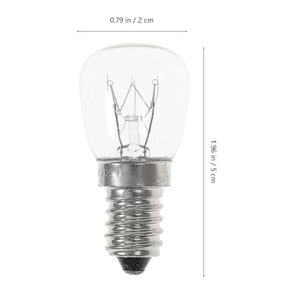 2 pcs 25W E14 220-230V Oven Lamp Refrigerator Bulb Retro Filament Bulb Warm Yellow Lights